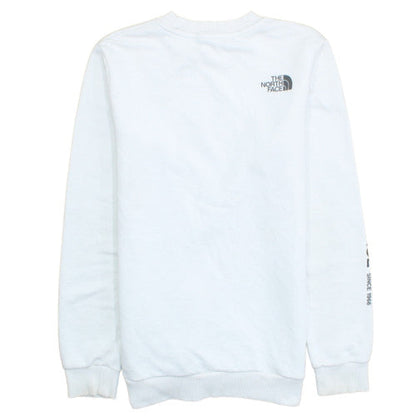 The North Face Womens White XS Pullover Sweatshirt Cotton Blend