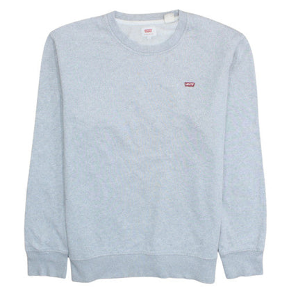 Levi's Men's Grey Logo Crew Neck Pullover Sweatshirt Size L