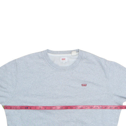 Levi's Men's Grey Logo Crew Neck Pullover Sweatshirt Size L