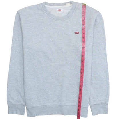 Levi's Men's Grey Logo Crew Neck Pullover Sweatshirt Size L