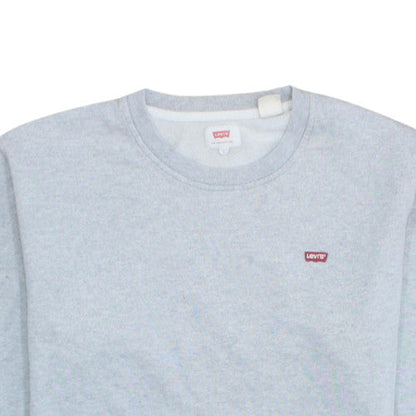 Levi's Men's Grey Logo Crew Neck Pullover Sweatshirt Size L