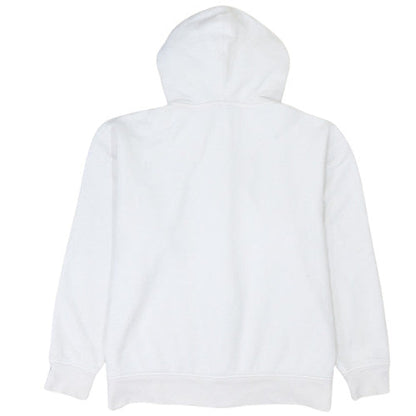 Adidas Men White Full Zip Hoodie Size M Sports Fleece Sweatshirt