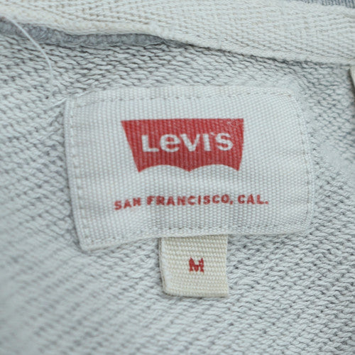 Levi's Women Grey Crew Neck Pullover Sweatshirt M Casual Cotton