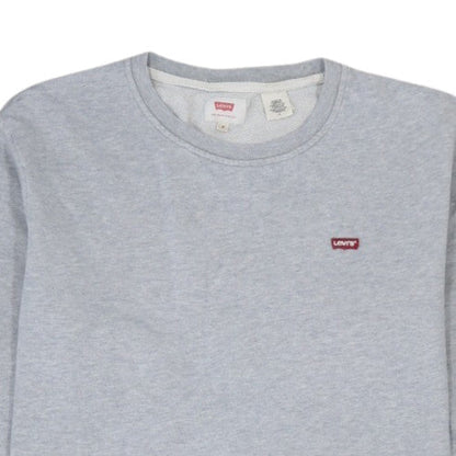 Levi's Women Grey Crew Neck Pullover Sweatshirt M Casual Cotton