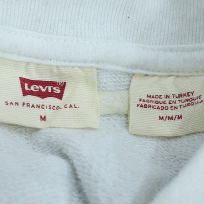 Levi's Womens White Crew Neck Pullover Sweatshirt Size M