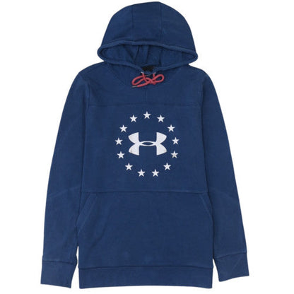 Under Armour Womens Blue Pullover Hoodie Medium Loose Fit