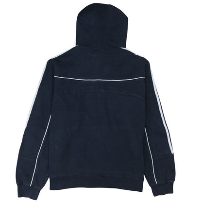 Adidas Men's Black XL Pullover Hoodie with Logo Stripes