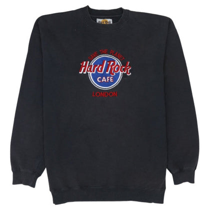 Hard Rock Cafe London Black Men's XL Pullover Sweatshirt Vintage