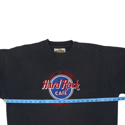 Hard Rock Cafe London Black Men's XL Pullover Sweatshirt Vintage