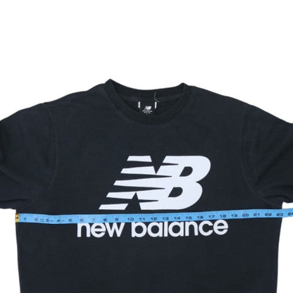 New Balance Men's Black Logo Sweatshirt L Pullover Fleece