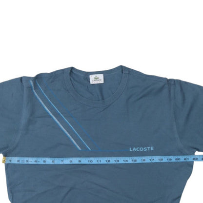 Lacoste Men Blue Cotton Short Sleeve Crew Neck T-Shirt M