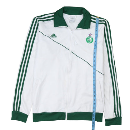 Adidas Men’s White Green XL Track Jacket Football Full Zip