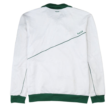 Adidas Men’s White Green XL Track Jacket Football Full Zip