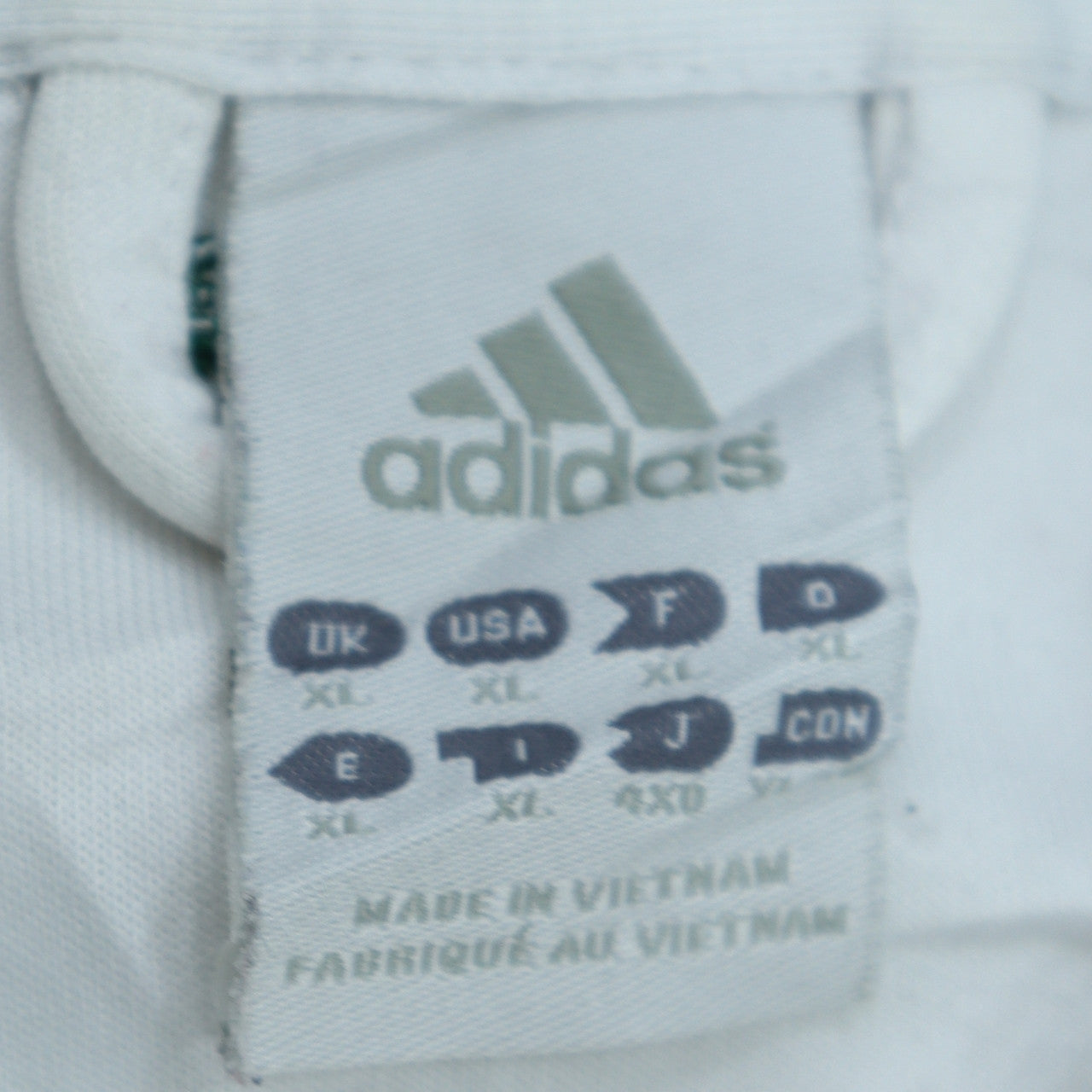 Adidas Men’s White Green XL Track Jacket Football Full Zip