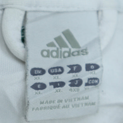 Adidas Men’s White Green XL Track Jacket Football Full Zip