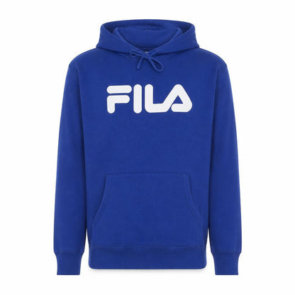 FILA Men's Blue XL Pullover Hoodie with Logo and Kangaroo Pocket