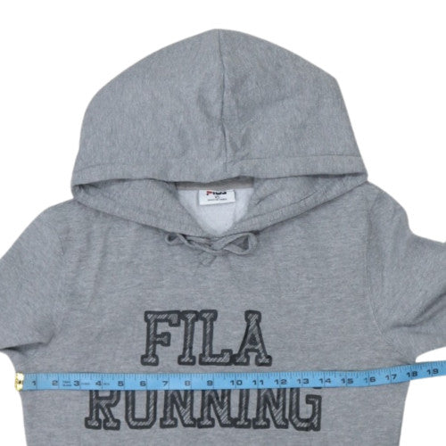 Fila Womens Grey XS Pullover Hoodie Sweatshirt Running Style