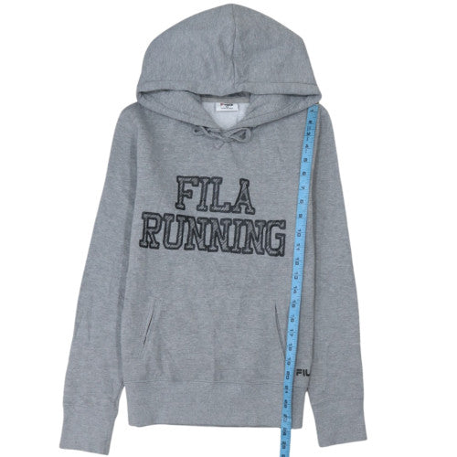 Fila Womens Grey XS Pullover Hoodie Sweatshirt Running Style
