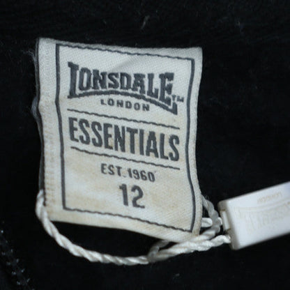 Lonsdale Womens Black Size 12 Track Jacket Full Zip Sportswear
