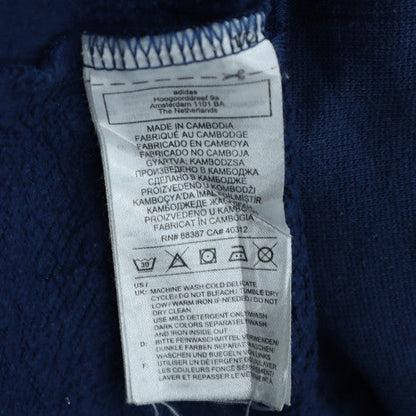 Adidas Men's Grey & Blue Crew Neck Pullover Sweatshirt M Classic Style