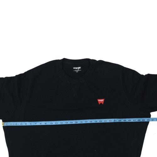 Wrangler Men's Black 4XL Crew Neck Cotton Pullover Sweatshirt