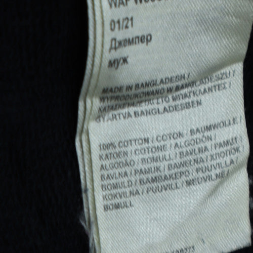 Wrangler Men's Black 4XL Crew Neck Cotton Pullover Sweatshirt