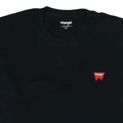 Wrangler Men's Black 4XL Crew Neck Cotton Pullover Sweatshirt