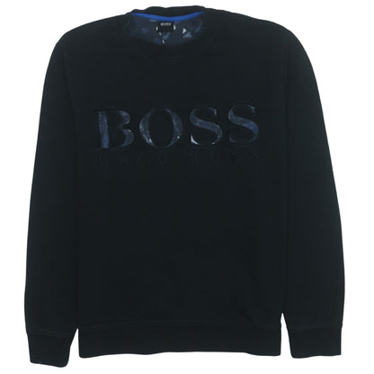 Hugo Boss Men's Black Logo Crew Neck Pullover Sweatshirt M