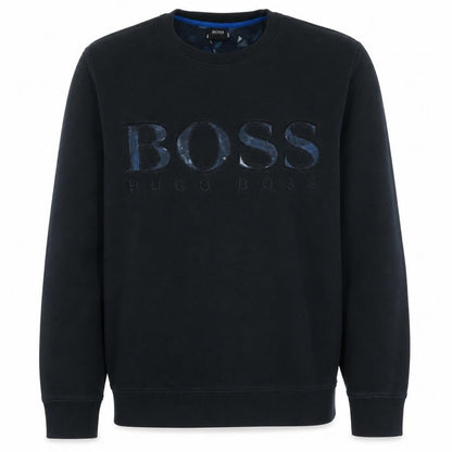 Hugo Boss Men's Black Logo Crew Neck Pullover Sweatshirt M