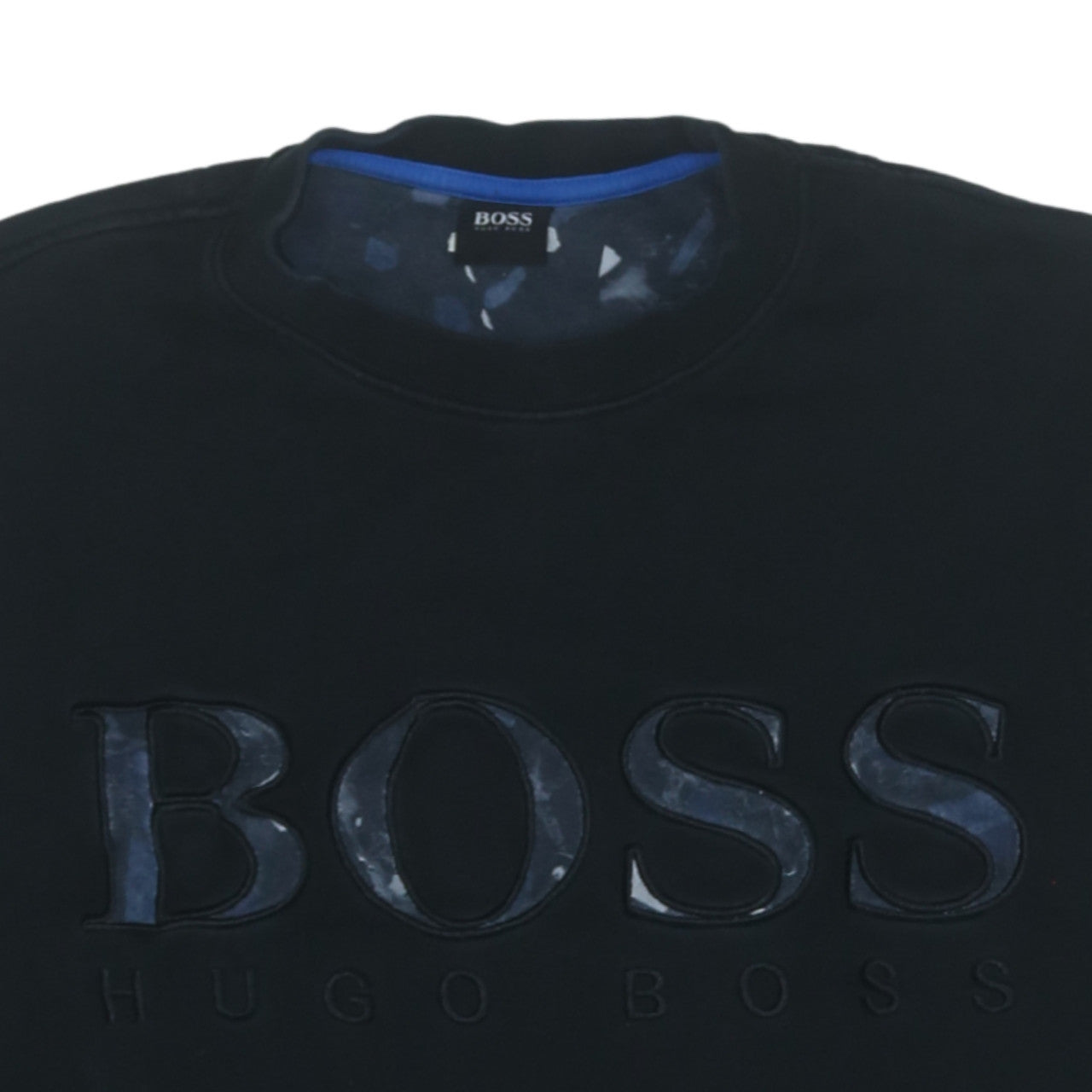 Hugo Boss Men's Black Logo Crew Neck Pullover Sweatshirt M