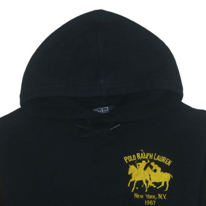 Polo Ralph Lauren Men's Black Hoodie M Pullover Embroidered Logo 1967