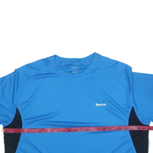 Reebok Mens Blue 2XL Short Sleeve Crew Neck Gym T-Shirt