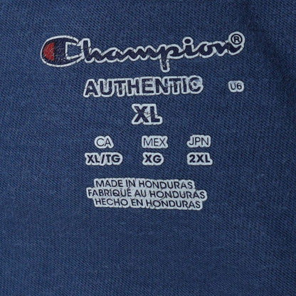 Champion Men's Blue XL Crew Neck Cotton T-Shirt