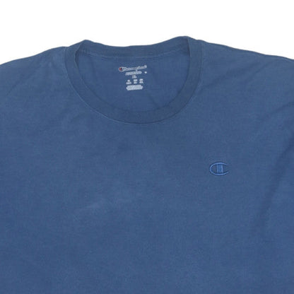 Champion Men's Blue XL Crew Neck Cotton T-Shirt