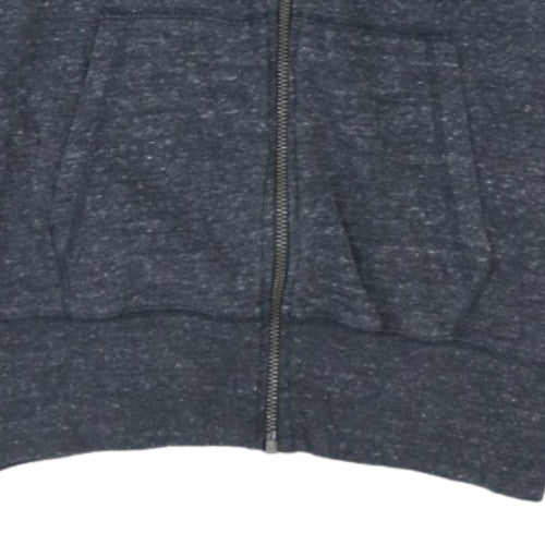 Nike Women's Dark Grey Full Zip Hoodie Medium Just Do It Logo