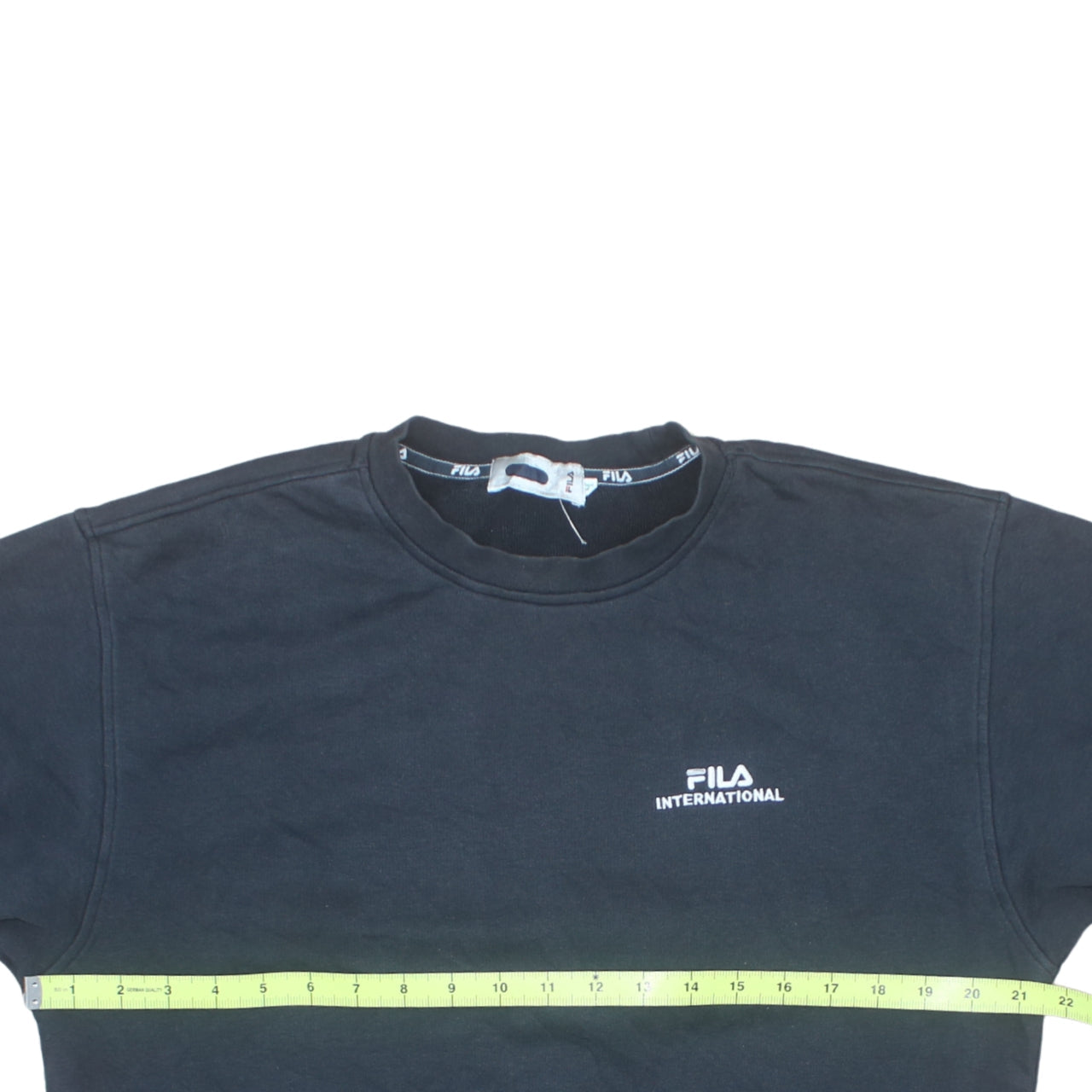 FILA International Black Cotton Crew Neck Women's Sweatshirt M