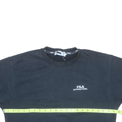 FILA International Black Cotton Crew Neck Women's Sweatshirt M