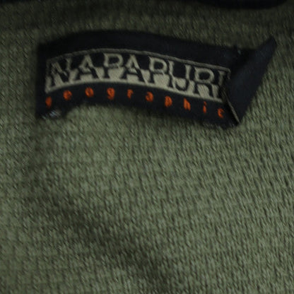 Napapijri Men's Green Cotton Waffle-Knit Pullover Jumper L
