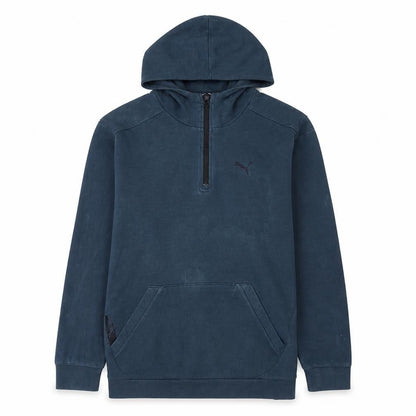 Puma Men's Blue 1/2 Zip Hoodie Regular Fit Size M