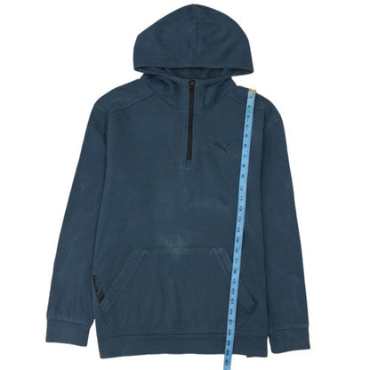 Puma Men's Blue 1/2 Zip Hoodie Regular Fit Size M