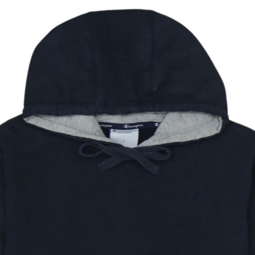 Champion Men's Blue Pullover Hoodie L Fleece Regular Fit