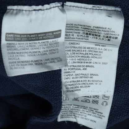 Levi's Mens Blue Full Zip Hoodie L Classic Logo Fleece