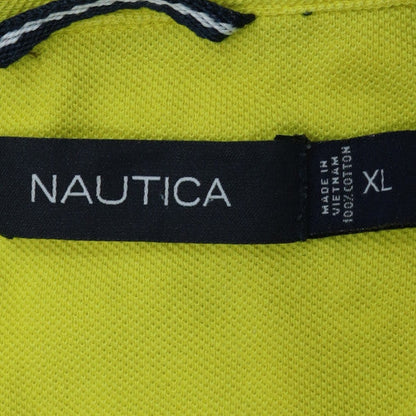 Nautica Men's Yellow Colourblock Cotton Polo Shirt XL