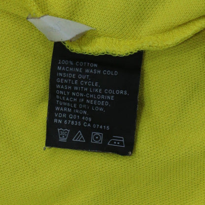 Nautica Men's Yellow Colourblock Cotton Polo Shirt XL