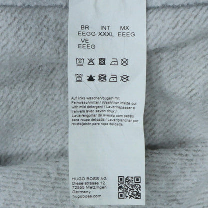 Hugo Boss Men's Grey 3XL Logo Pullover Sweatshirt