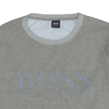 Hugo Boss Men's Grey 3XL Logo Pullover Sweatshirt