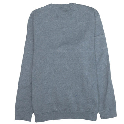 adidas Men's Grey Crew Neck Pullover Sweatshirt L Sports Style