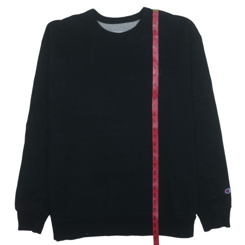 Champion Mens Black 2XL Pullover Crew Neck Fleece Sweatshirt