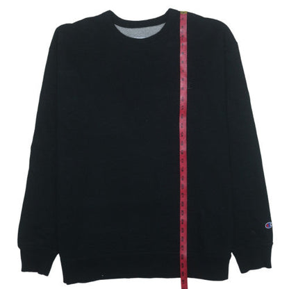 Champion Mens Black 2XL Pullover Crew Neck Fleece Sweatshirt