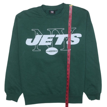 Primark NFL NY Jets Green Sweatshirt Women 12-14 M Cotton Blend Crew Neck